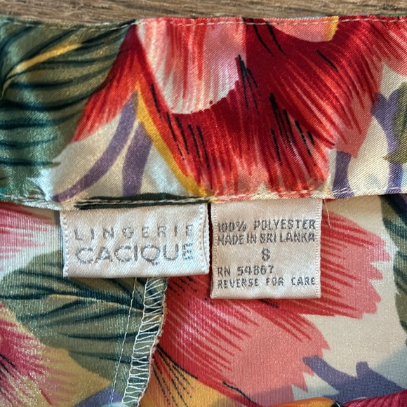 Cacique Multicolor Floral Onepiece Lingerie Women’s Small - Picture 6 of 7